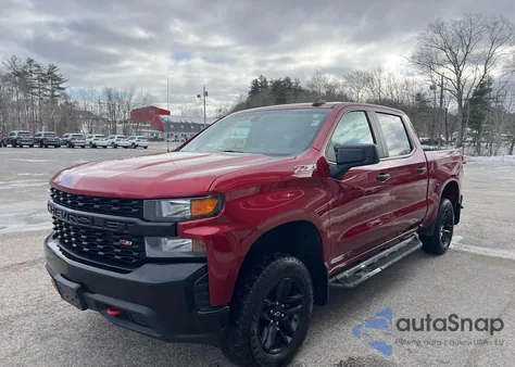 2021 Chevrolet Silverado 1500 4Wd Short Bed Custom Trail Boss z USA, uszkodzony, nr VIN 1GCPYCEF5MZ146532